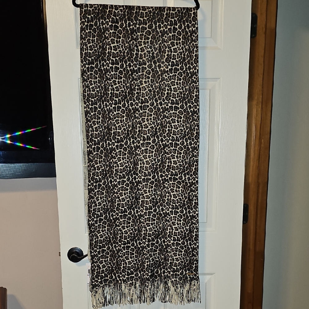 Michael Kors Leopard Print Scarf